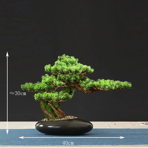 faux arbre bonsaï décoratif pour salon et aménagement paysager - vue 2 sur 36