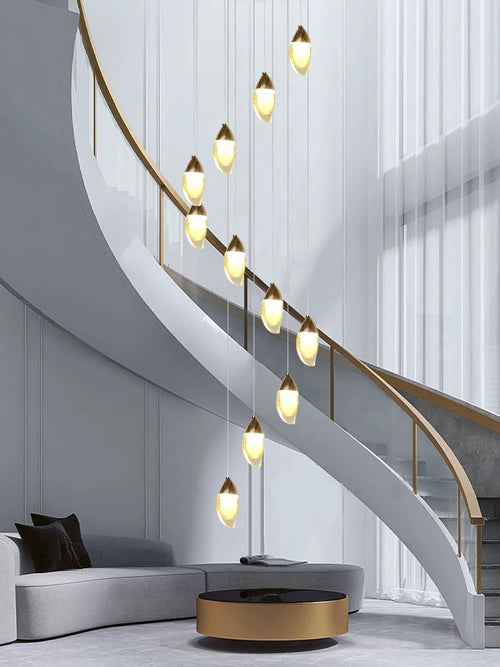 lustre en cristal design de luxe pour éclairage moderne - vue 2 sur 14