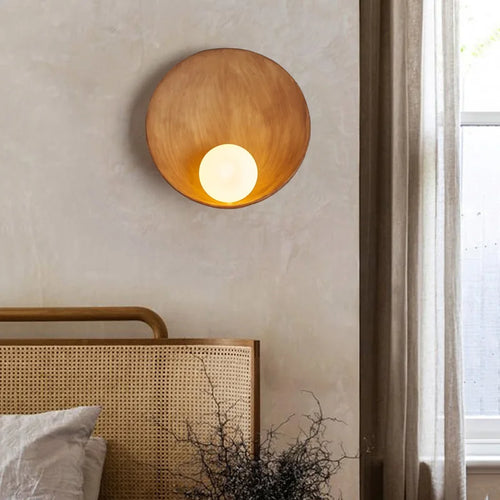 Korean wood-grain bedroom, bedside study, G9 wall lamp, simple and fashionable living room, porch, sofa, dining table, wall lamp - vue 2 sur 9