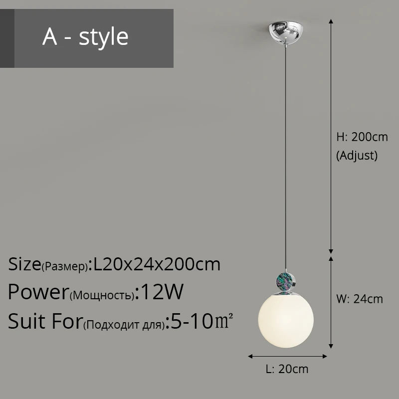 suspension décorative en cristal de luxe pour intérieur - vue 7 sur 12