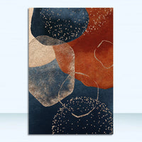 affiche murale aquarelle abstraite géométrique pour décoration intérieure