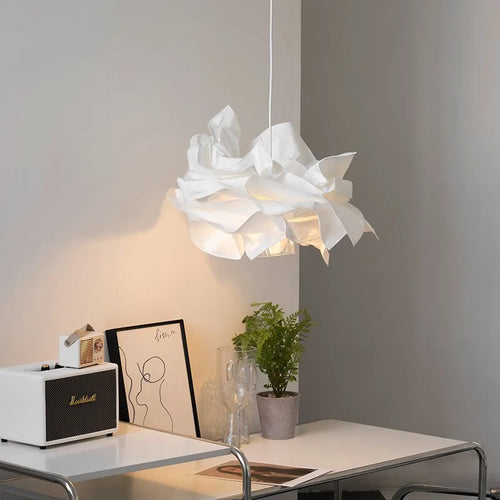 lustre minimaliste en papier led pour éclairage intérieur bricolage - vue 2 sur 12
