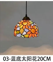 lustre en verre style tiffany rétro pour intérieur méditerranéen - vue 21 sur 30