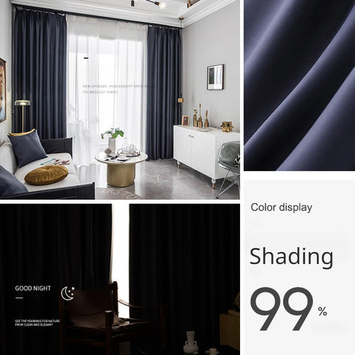 Rideau occultant épais style moderne minimaliste salon chambre - vue 19 sur 19