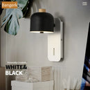 applique murale nordique rotative avec interrupteur led pivotante