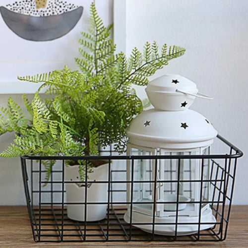 panier de rangement en métal pour organisation pratique et élégante - vue 5 sur 6