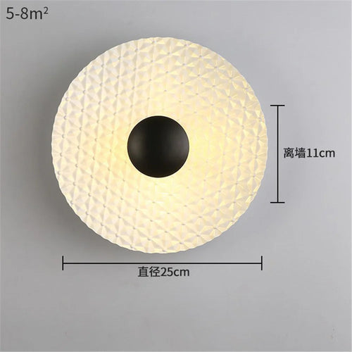 applique murale LED ronde en métal nordique décoratif pour intérieur moderne - vue 14 sur 23