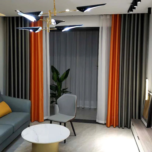 Rideau style nordique moderne occultant plissé salon chambre - vue 10 sur 13