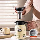 Théière isotherme panda grande capacité infusion vapeur inox