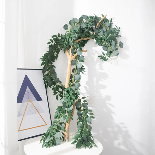 plante artificielle eucalyptus vigne soie pour décoration intérieure et extérieure - vue 6 sur 6