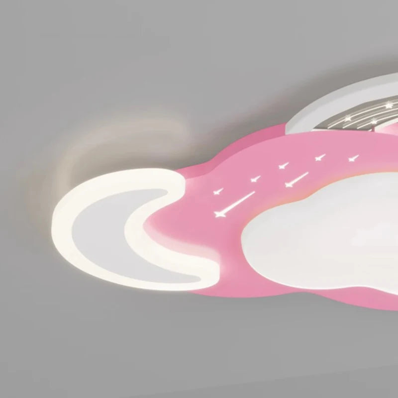 plafonnier moderne nuage arc-en-ciel pour chambre enfant - vue 6 sur 8