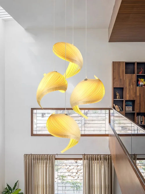 lustre nordique wabi sabi en bois design rétro décoratif - vue 5 sur 10