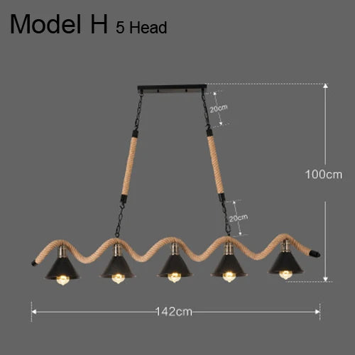suspension rustiques industrielles avec corde pour intérieur - vue 17 sur 21