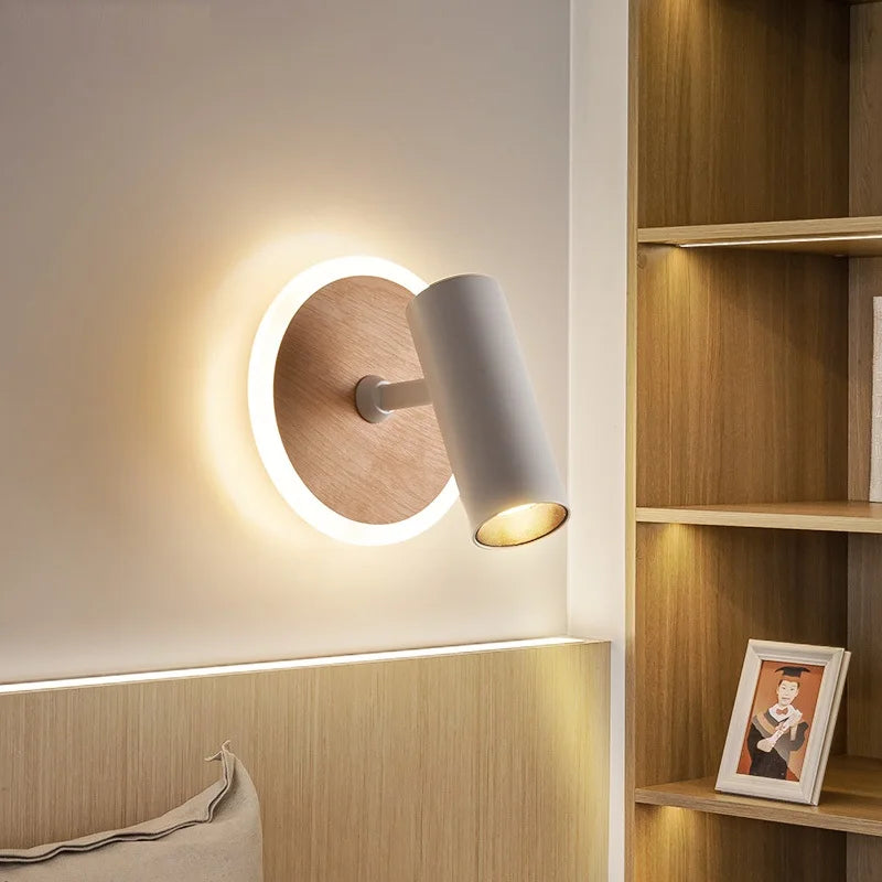 applique murale led pivotante pour lecture ambiance wabi-sabi - vue 4 sur 8