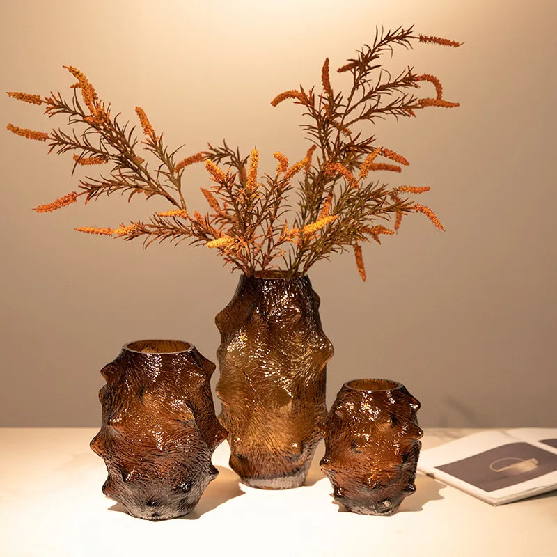 vase en verre concombre de mer pour terrarium décoratif - vue 4 sur 10