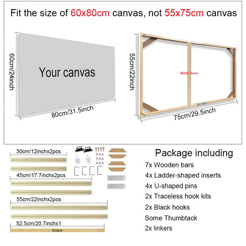cadre mural en bois pour toiles et peintures décoratives - vue 29 sur 30
