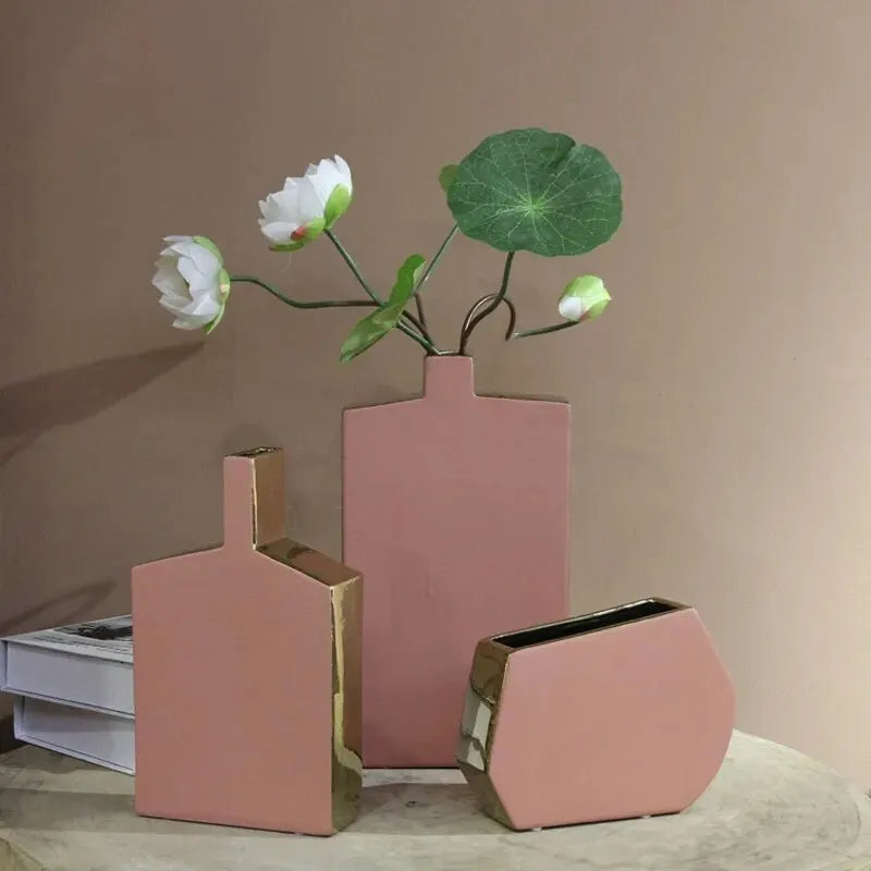 vase en céramique nordique pour fleurs séchées et décoration - vue 6 sur 9