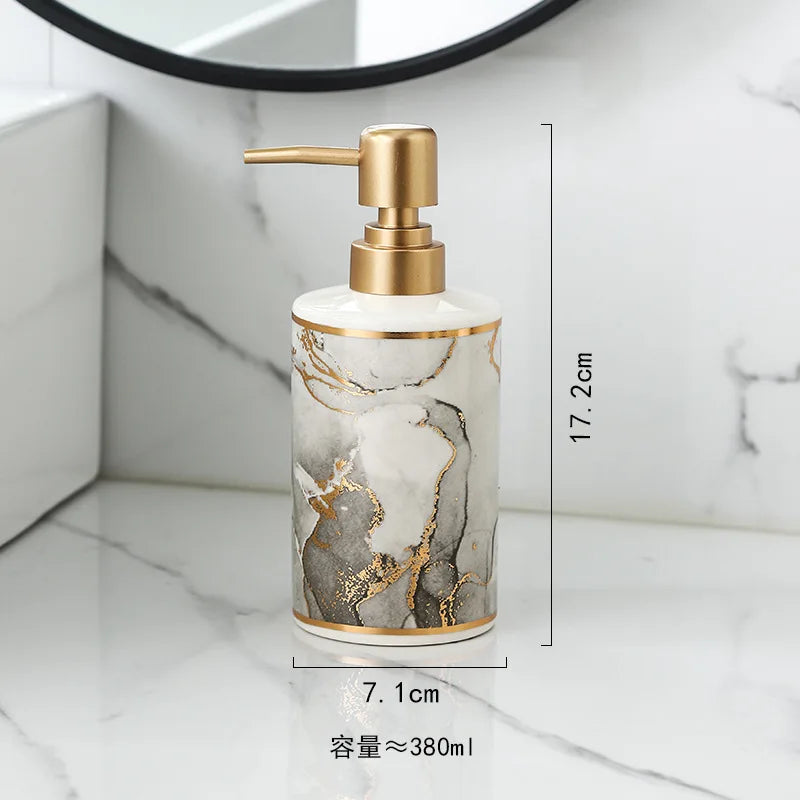 distributeur de savon doré créatif pour salle de bain - vue 12 sur 12