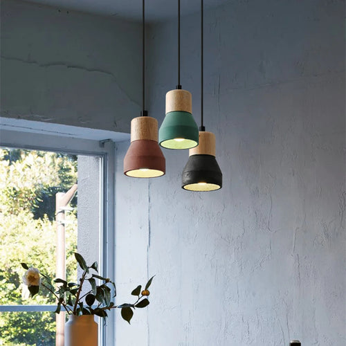 macaron ciment suspension lumières vintage pour restaurant - vue 5 sur 12