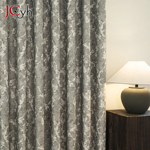Rideau occultant floral style moderne pour salon chambre - vue 5 sur 9