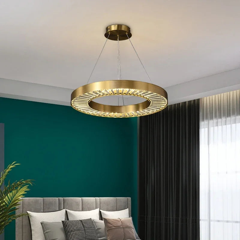 lustre en cristal à led design pour intérieur élégant - vue 3 sur 11