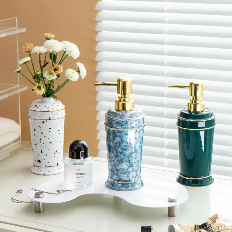 distributeur de savon céramique pour gel douche et désinfectant - vue 5 sur 30