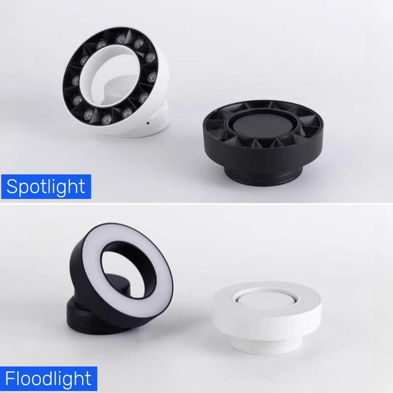 Plafonnier spot anneau led anti-éblouissement monté sur surface pliable - vue 3 sur 10