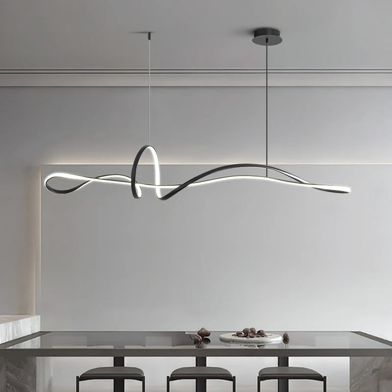 lustre minimal personnalisé nœud papillon éclairage moderne 2023 - vue 3 sur 8