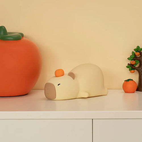 Lampe enfant dessin animé Silicone LED Capybara veilleuse USB Rechargeable gradation sommeil lampe de nuit pour chambre d'enfants décor cadeau d'anniversaire - vue 2 sur 6