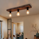 Vintage créatif lustre en bois lampe en bois massif plafonnier Restaurant salon couloir café plafonnier