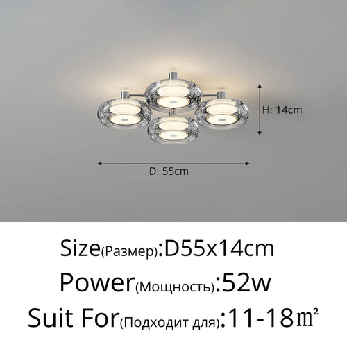 plafonnier italien design moderne éclairage intérieur luxe minimaliste - vue 11 sur 12