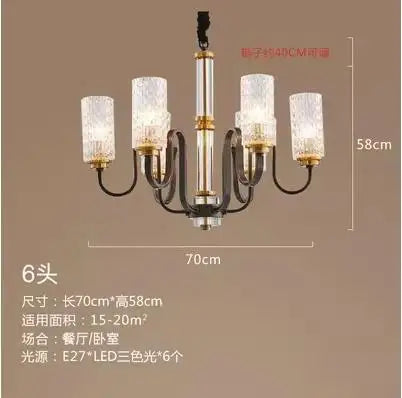 lustre rétro industriel en fer et verre suspendu à led - vue 8 sur 9