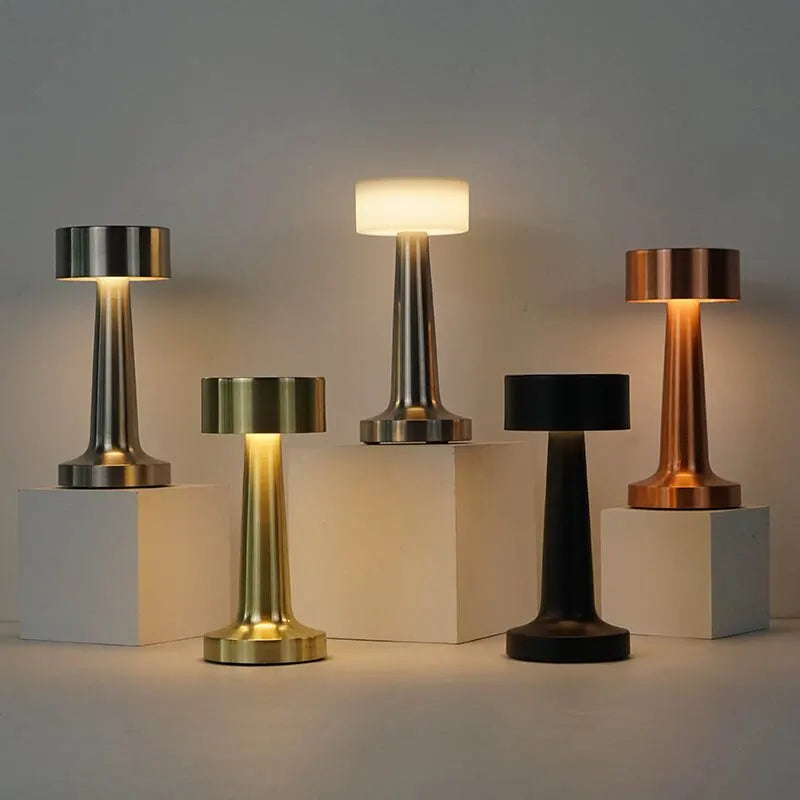 lampe de Table LED rétro capteur tactile Rechargeable - vue 2 sur 9