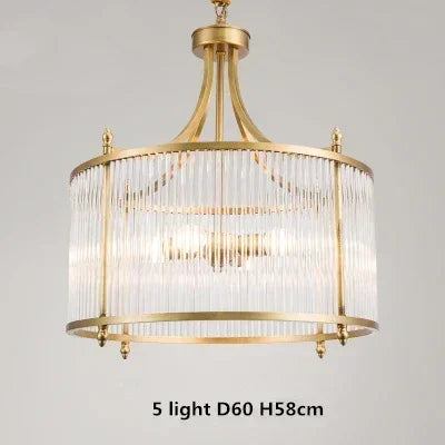 lustre de luxe moderne en cuivre doré avec éclairage led - vue 7 sur 12