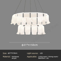 suspension moderne et créatif en acrylique à LED