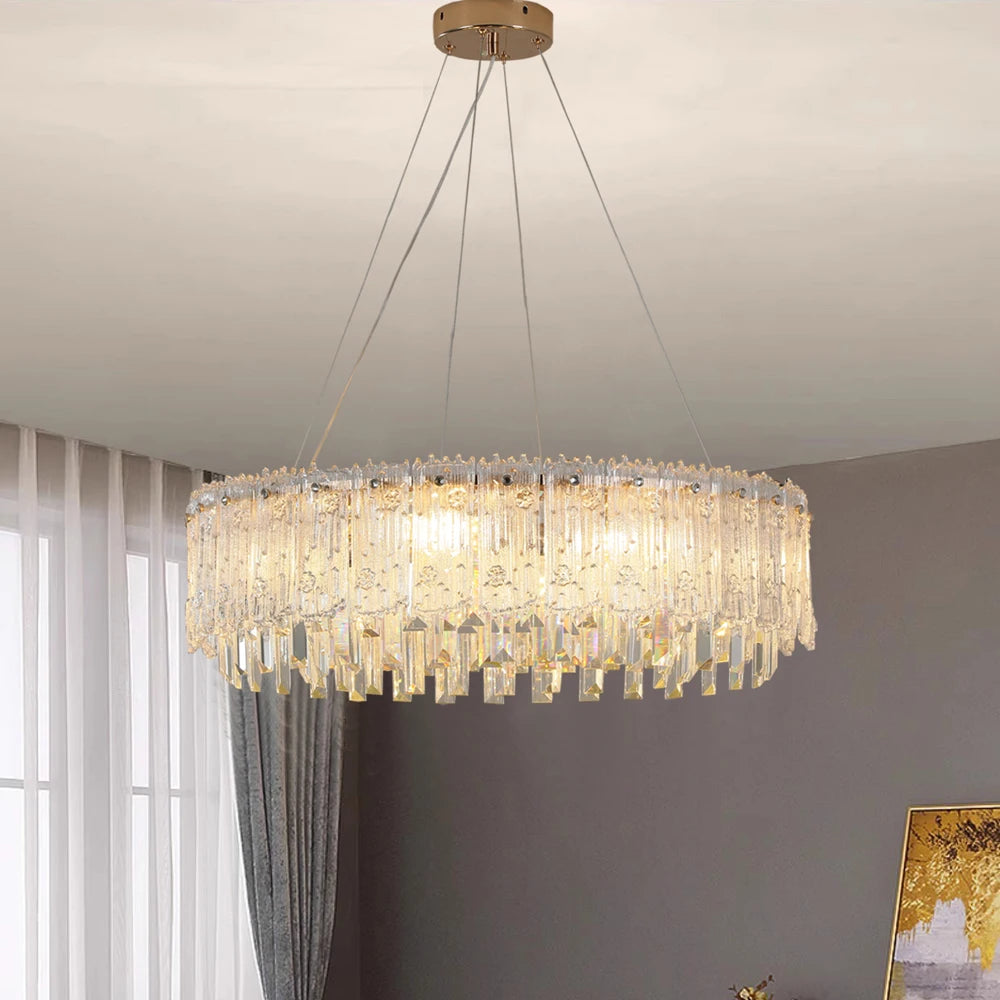 lustre moderne en cristal pour décoration haut de gamme - vue 4 sur 10