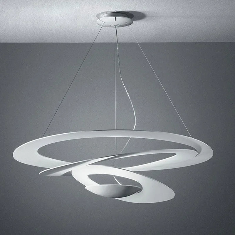 lampe annulaire led moderne nordique spirale décorative pour maison - vue 2 sur 6