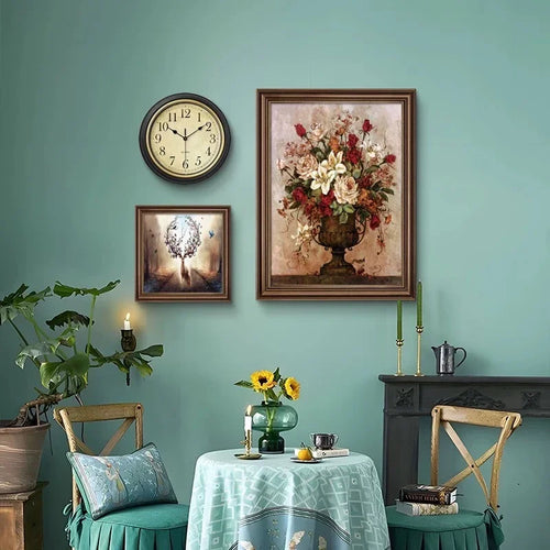 horloge murale rétro nordique silencieuse pour intérieur élégant - vue 8 sur 15