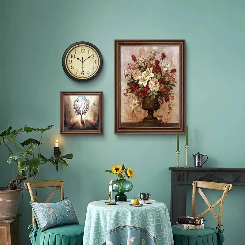 horloge murale rétro nordique silencieuse pour intérieur élégant - vue 7 sur 15