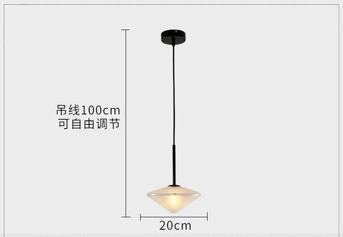 suspension en verre postmoderne pour décoration intérieure élégante