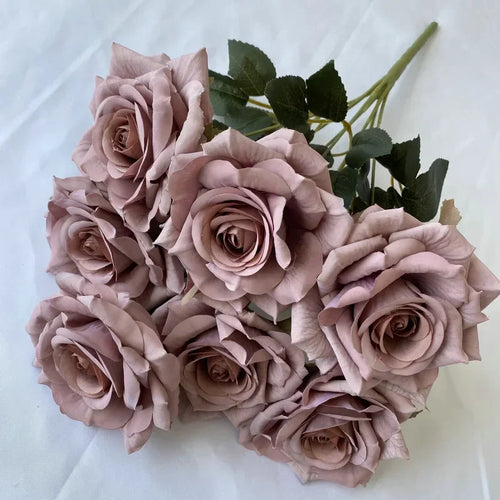 bouquet de roses artificielles en soie pour décoration intérieure - vue 17 sur 17