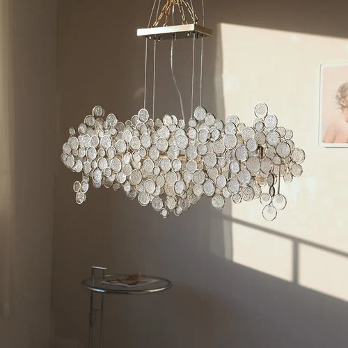 lustre led en verre design créatif et simple moderne - vue 7 sur 11