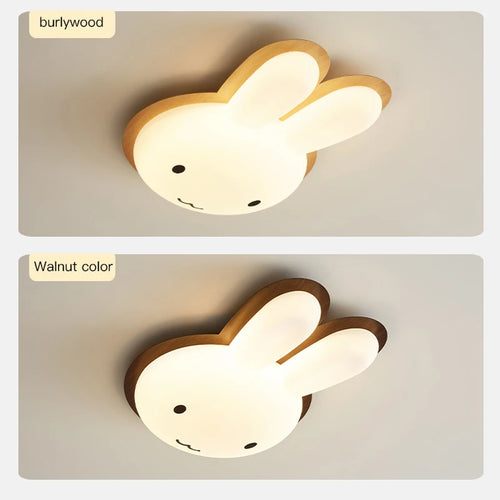 lustre moderne pour enfant avec design lapin en bois - vue 5 sur 12