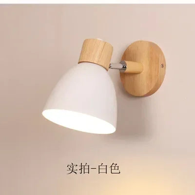 applique murale moderne en bois pour éclairage décoratif nordique - vue 9 sur 8