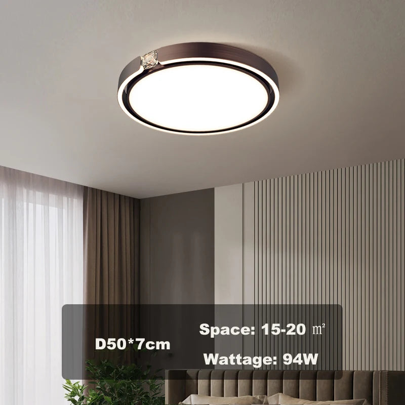 Plafonnier LED en diamant au design nordique haut de gamme - vue 10 sur 11