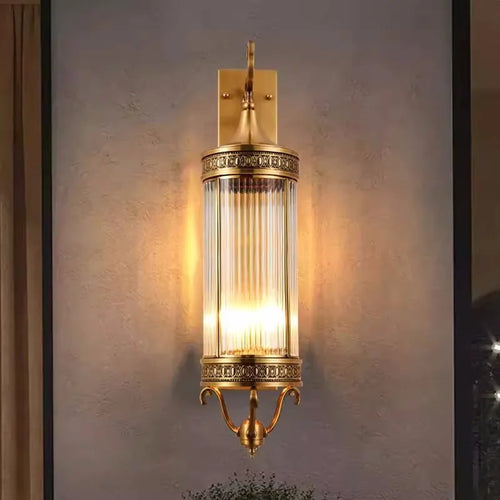 applique murale d'extérieur antique en cuivre étanche à led - vue 4 sur 9