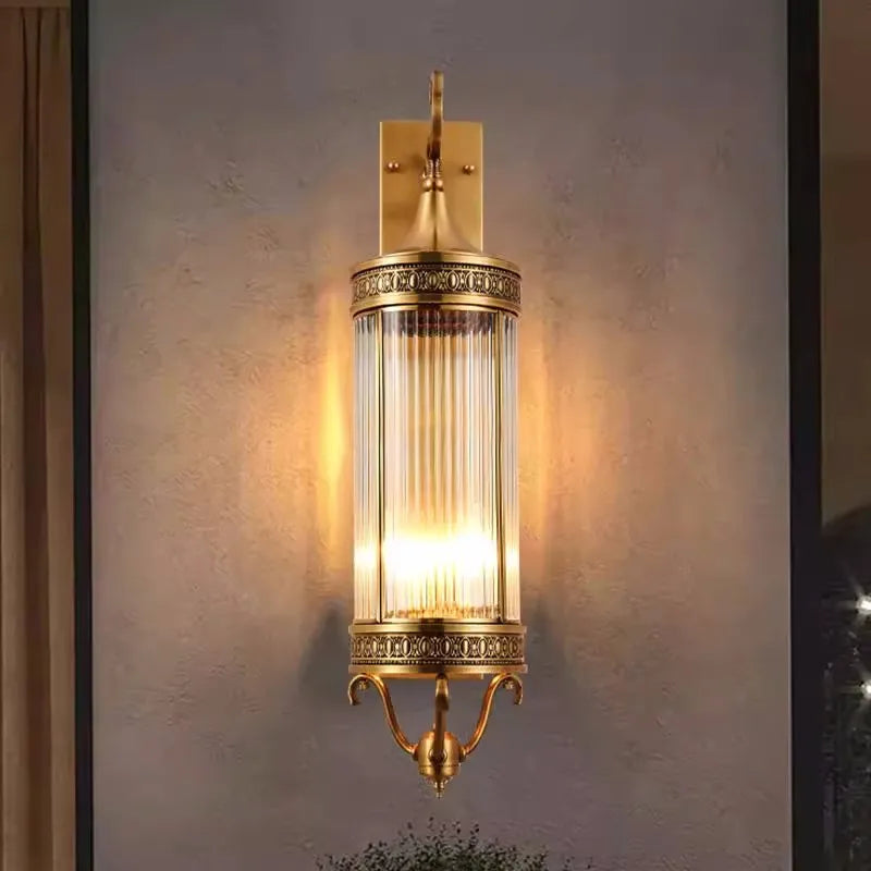 applique murale d'extérieur antique en cuivre étanche à led - vue 3 sur 9