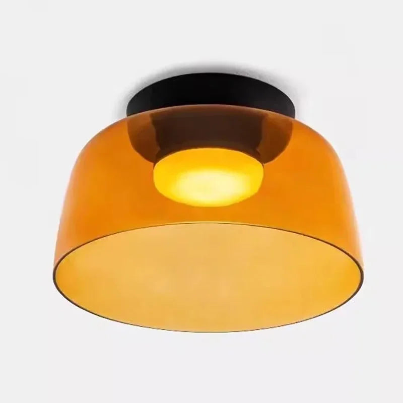 Plafonnier en verre nordique chambre à coucher plafonnier médiéval pour Restaurant Simple moderne créatif salle à manger lampes de décoration - vue 6 sur 21