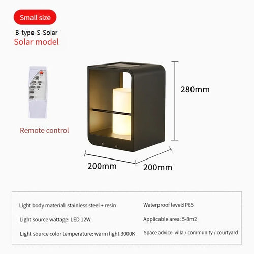 lampe solaire led extérieure étanche pour jardin et cour - vue 18 sur 21