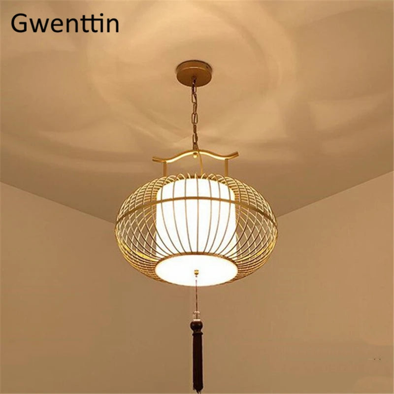 suspension à led style chinois pour décoration intérieure moderne - vue 4 sur 8